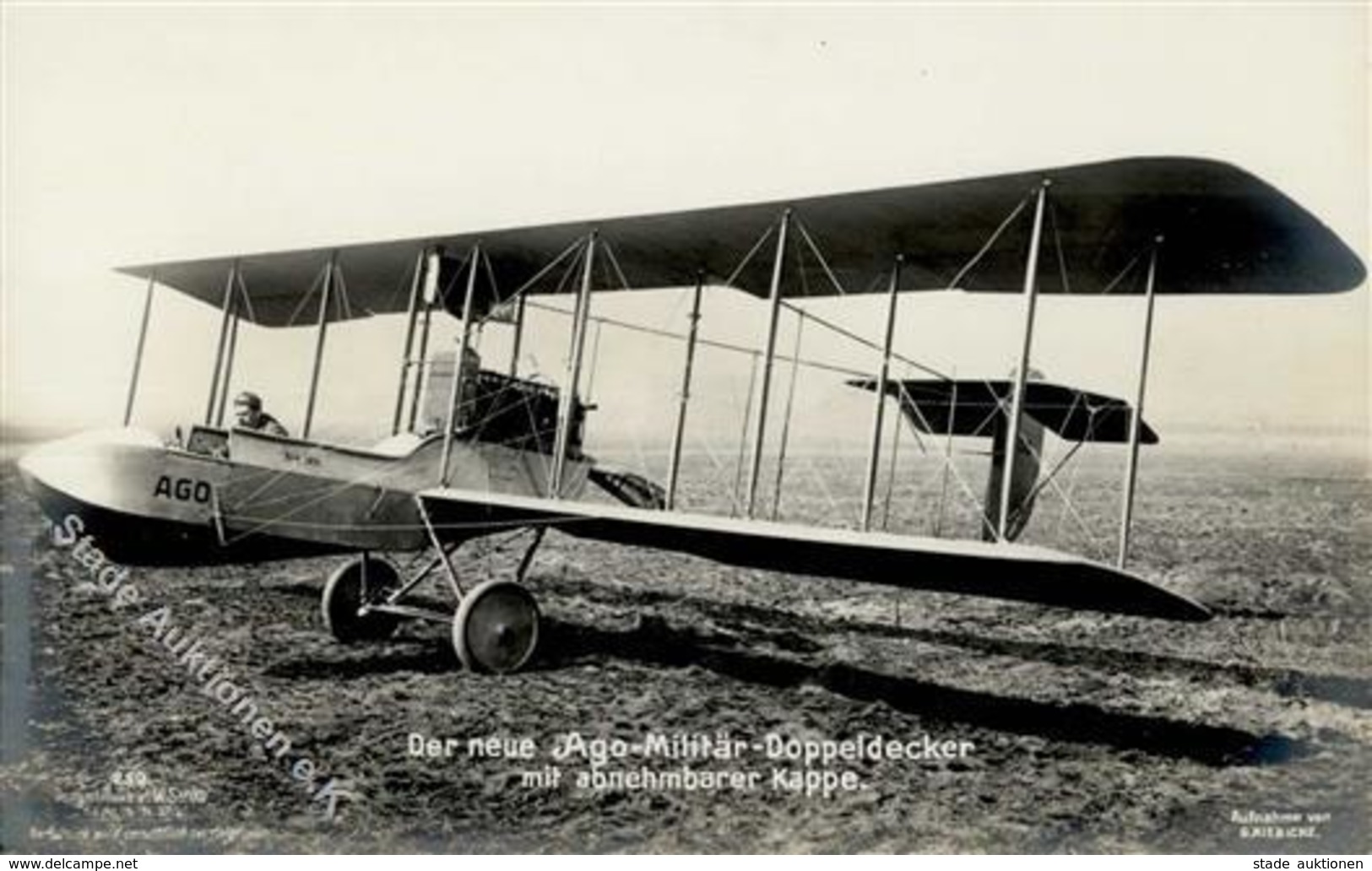 Sanke, Flugzeug Nr. 250 Der Neue Ago Militär Doppeldecker Foto AK I-II Aviation - Sonstige & Ohne Zuordnung