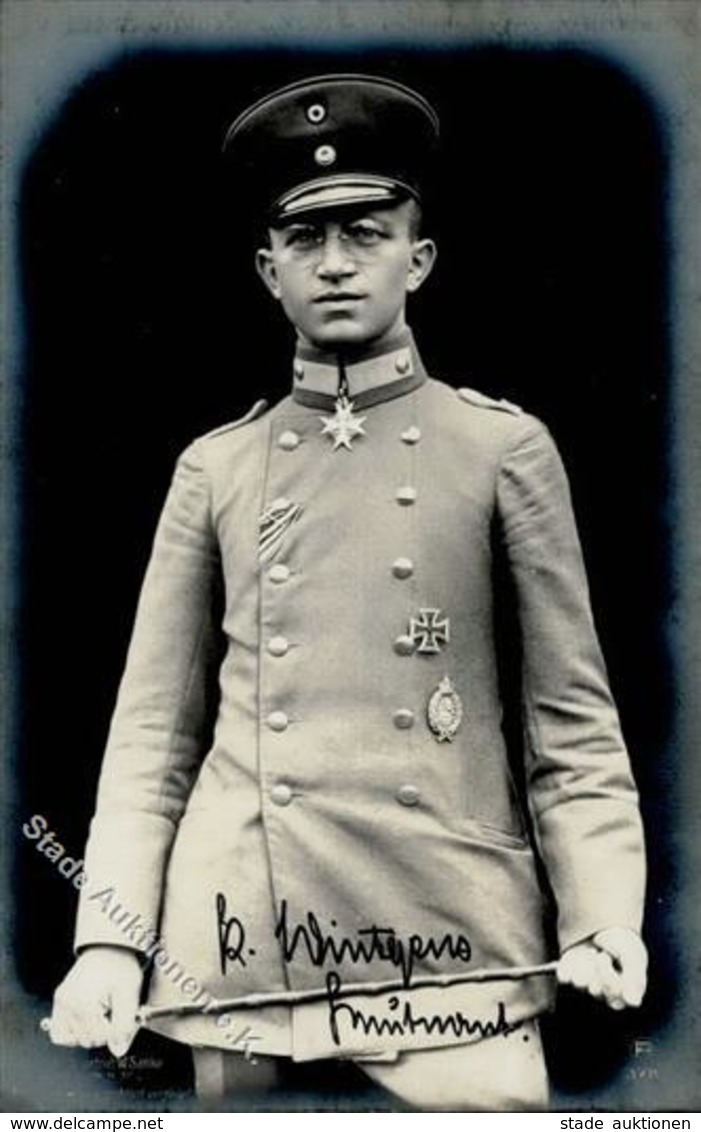 Sanke, Pilot Nr. 37 Wintgens, K. Leutnant Mit Unterschrift Foto AK I-II - Other & Unclassified