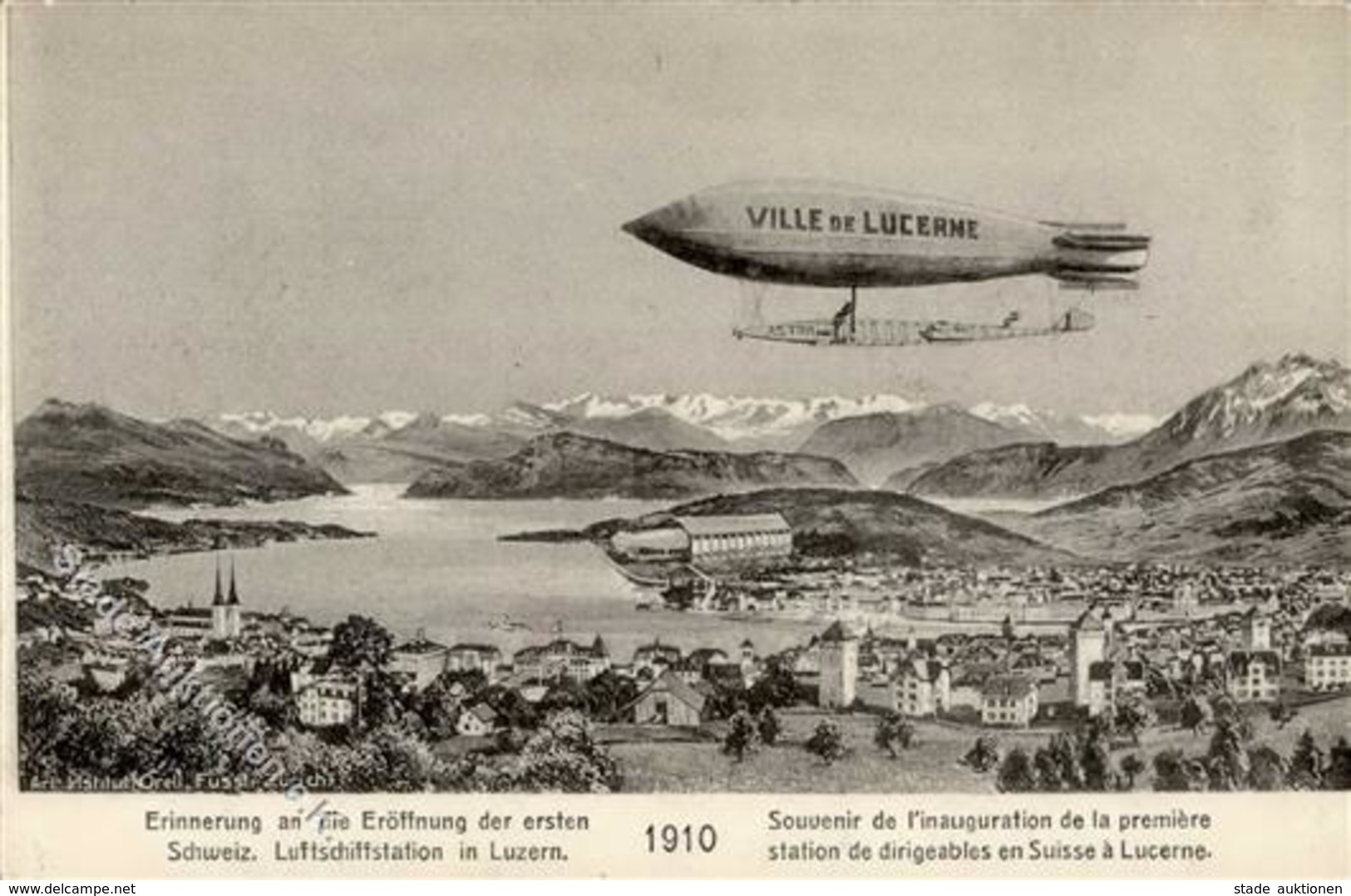 Ballon Luzern (6000) Schweiz Erste Schweiz. Luftschiffstation I-II - Otros & Sin Clasificación