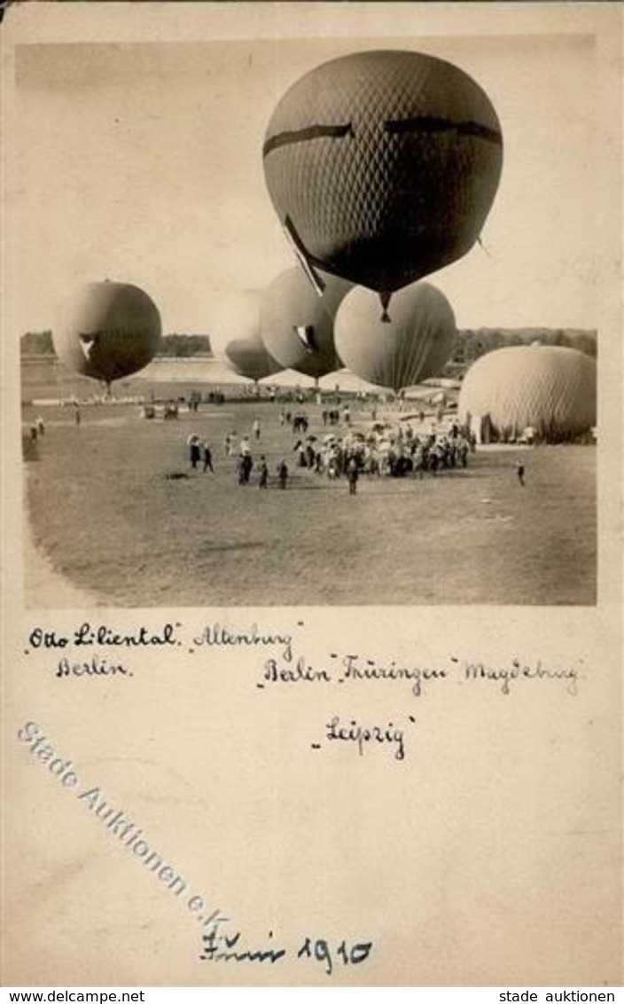 Ballon Otto Liliental 1910 I-II (fleckig) - Sonstige & Ohne Zuordnung