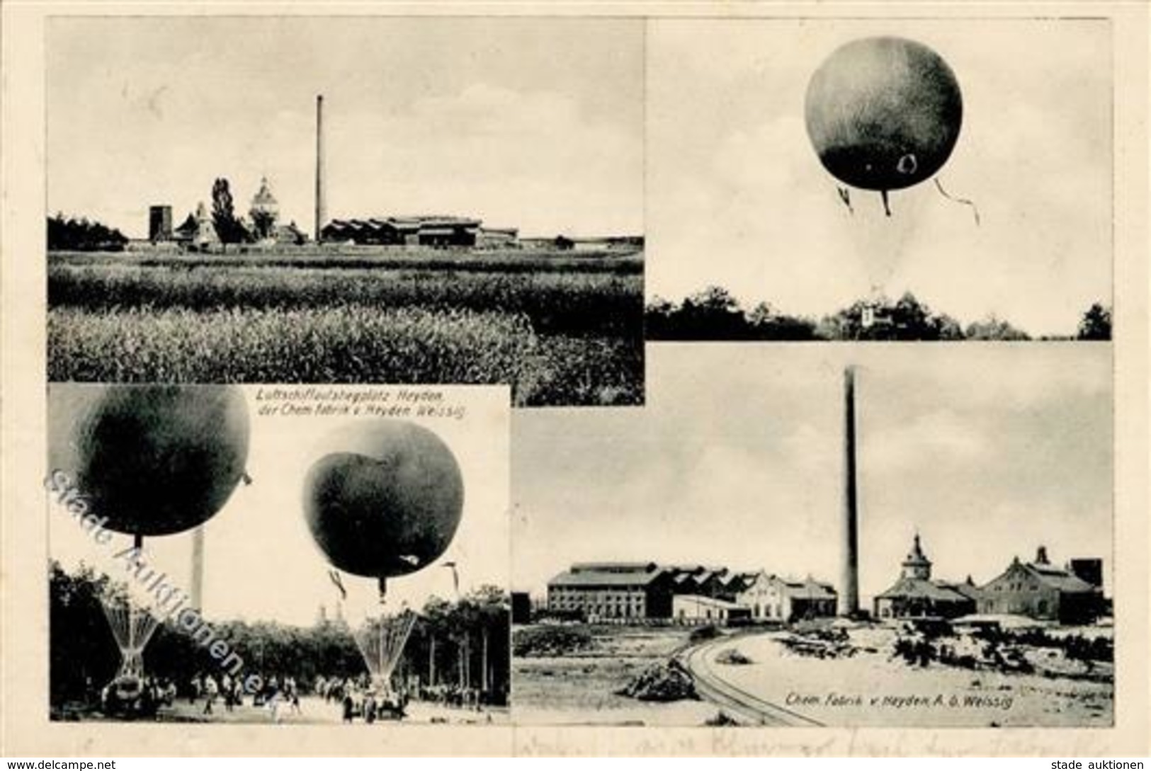 Ballon Weißig (O8401) Aufstiegplatz Heyden Der Chem. Fabrik Von Heyden 1911 I-II - Altri & Non Classificati