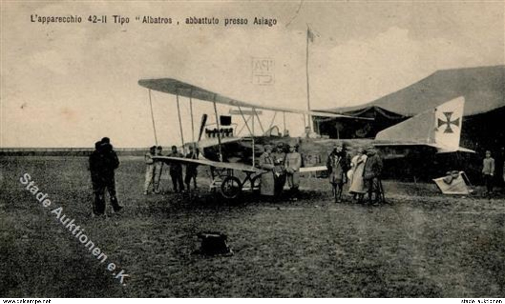 ITALIEN - Lapparecchio 42-II Tipo -Albatros, Abbattuto Presso ASIAGO 1917 I-II - Other & Unclassified
