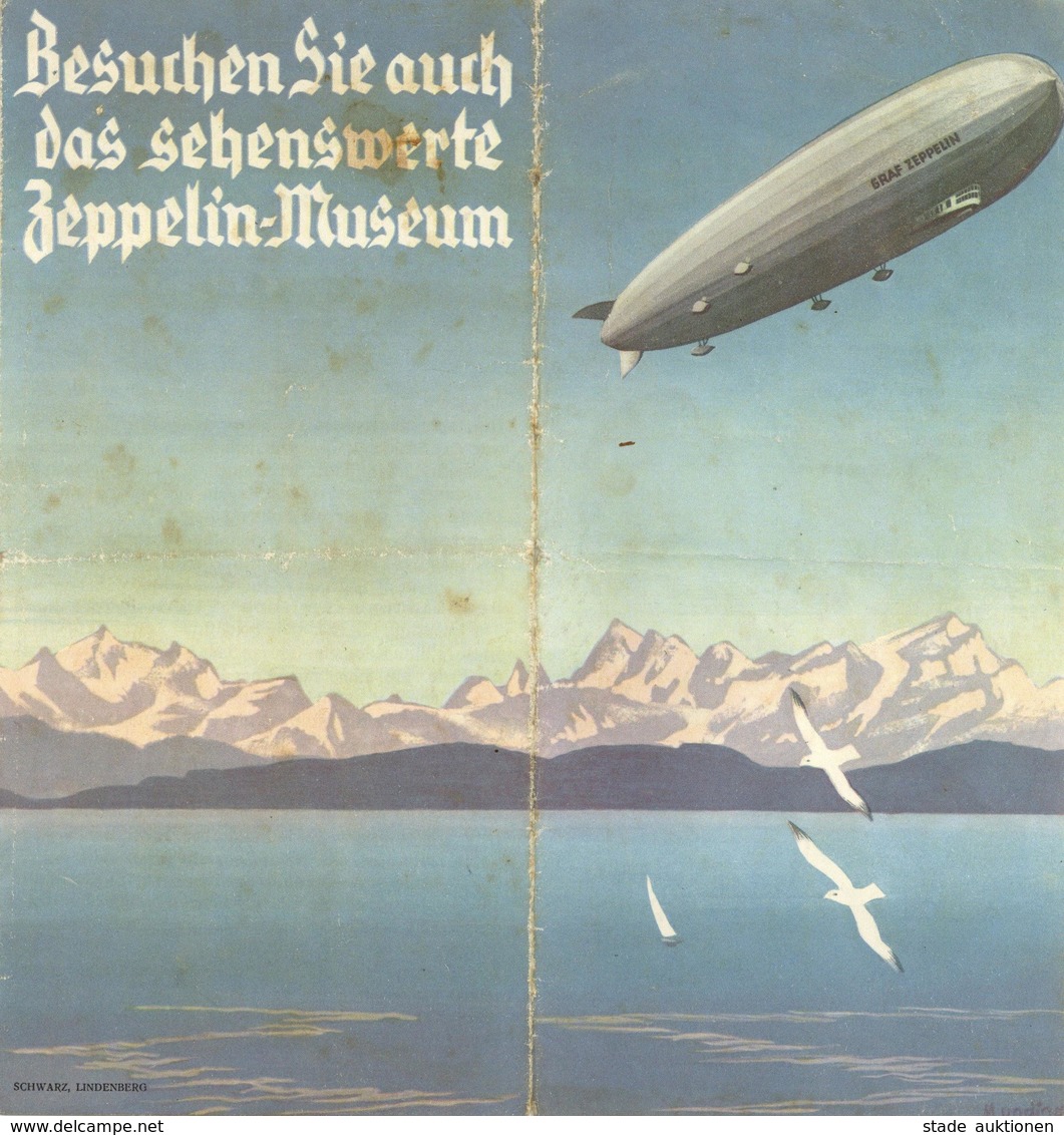 Buch Zeppelin Broschüre Zeppelin Museum Um 1935 II (fleckig) Dirigeable - Airships