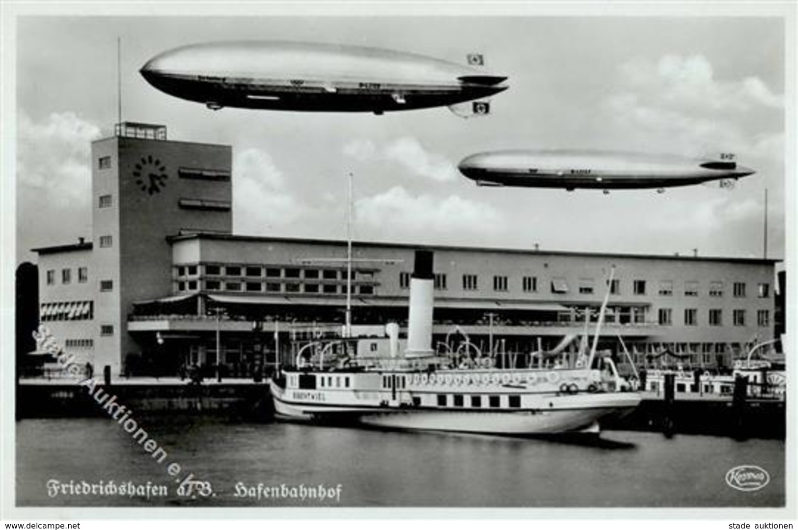 Zeppelin Friedrichshafen (8610) WK II Hafenbahnhof Foto AK I-II Dirigeable - Zeppeline