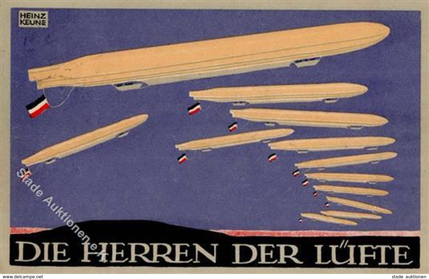 Zeppelin Sign. Keune, Heinz I-II Dirigeable - Airships