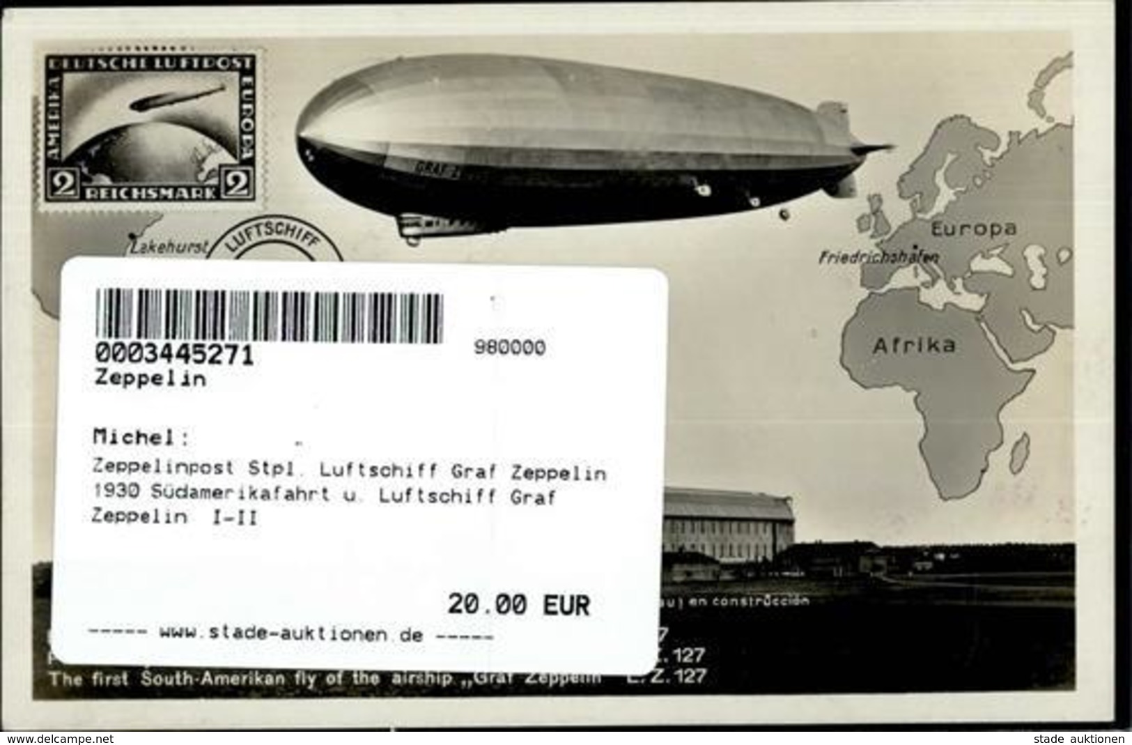 Zeppelinpost Stpl. Luftschiff Graf Zeppelin 1930 Südamerikafahrt U. Luftschiff Graf Zeppelin  I-II Dirigeable Dirigeable - Dirigeables