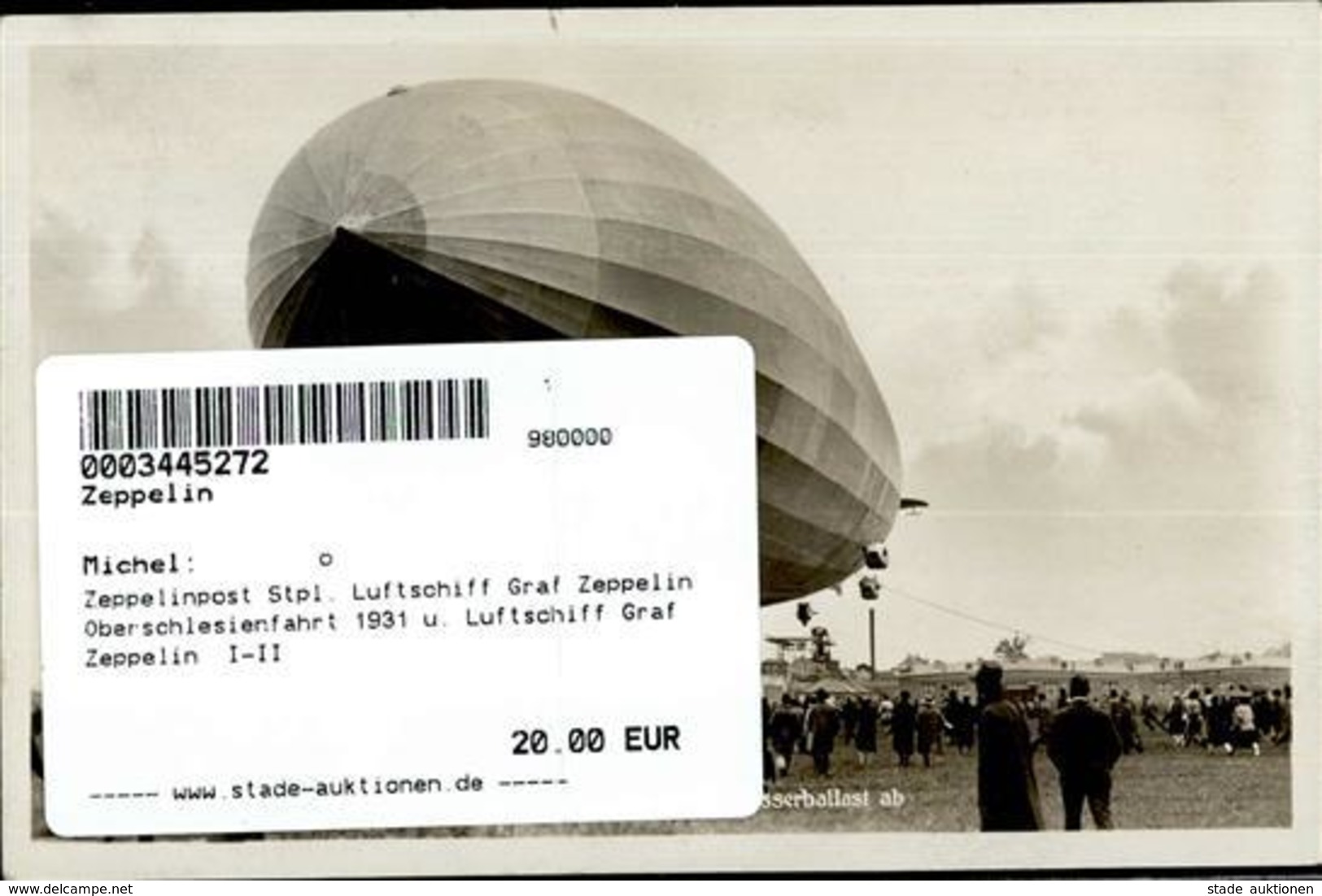 Zeppelinpost Stpl. Luftschiff Graf Zeppelin Oberschlesienfahrt 1931 U. Luftschiff Graf Zeppelin  I-II Dirigeable Dirigea - Zeppeline