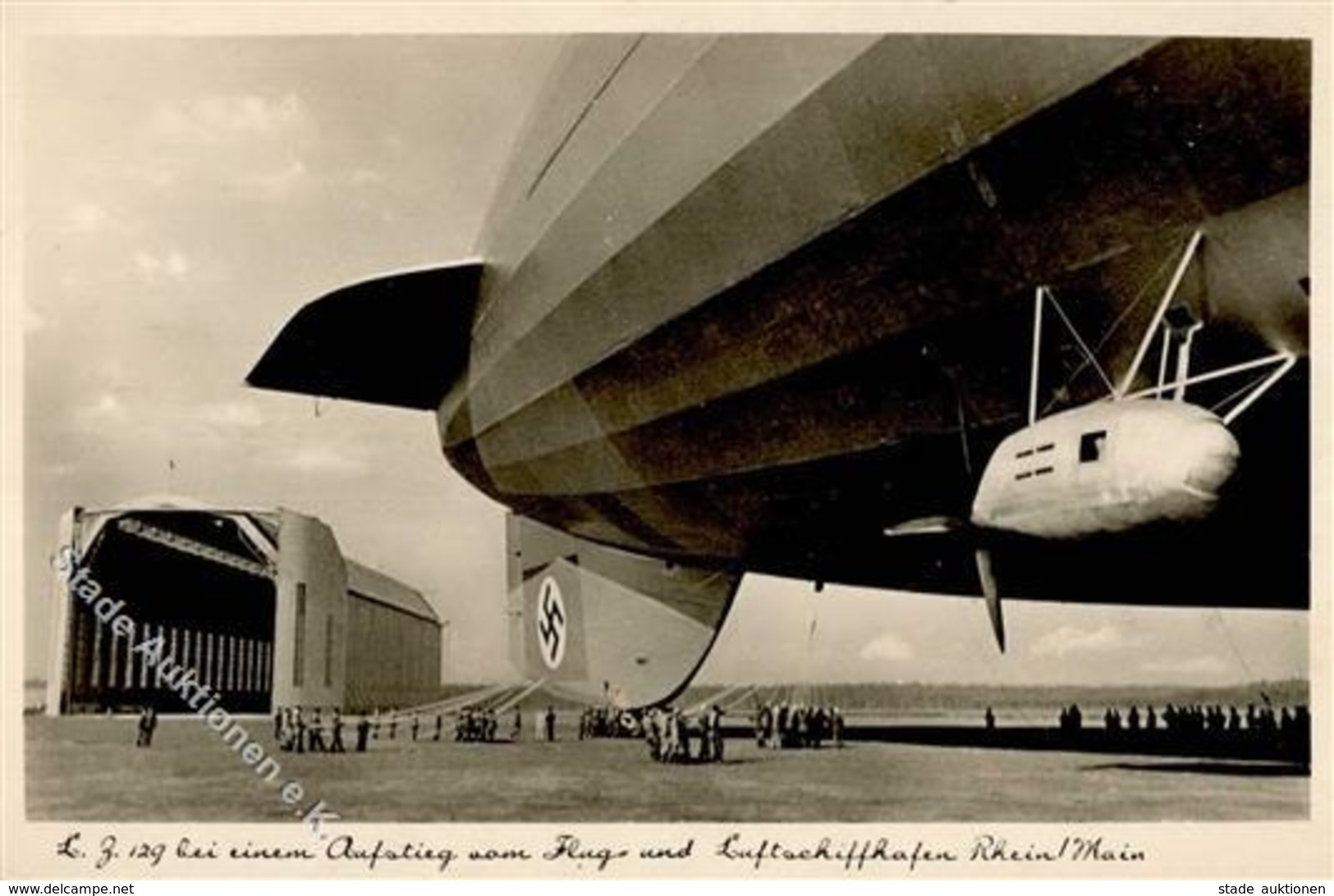 ZEPPELIN - Luftschiff HINDENBURG - LZ 129 Bei Einem Aufstieg Vom Flug- Und Luftschiffhafen RHEIN MAIN - Ecke Gestoßen I- - Zeppeline