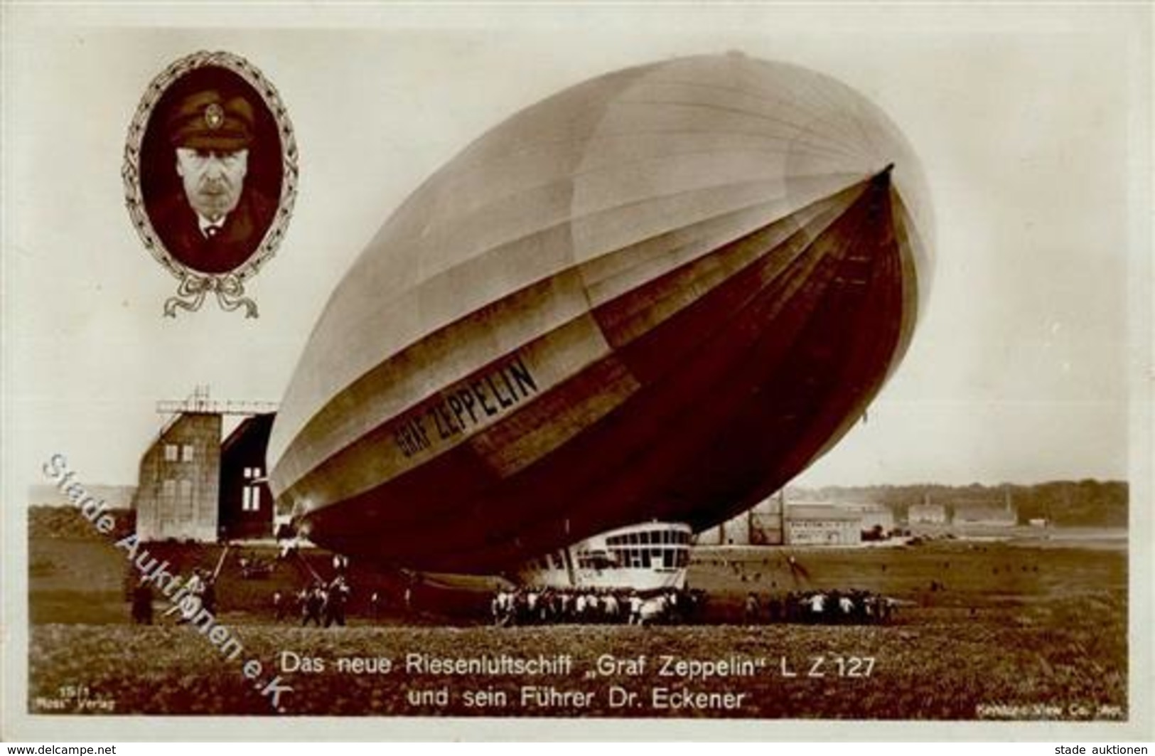 ZEPPELIN - Riesenluftschiff Graf Zeppelin Und Sein Führer Dr. Eckener I-II Dirigeable - Airships