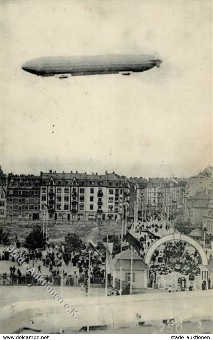 ILA  FRANKFURT 1909 - Offiz. Karte Der ILA 1909 I - Zeppeline
