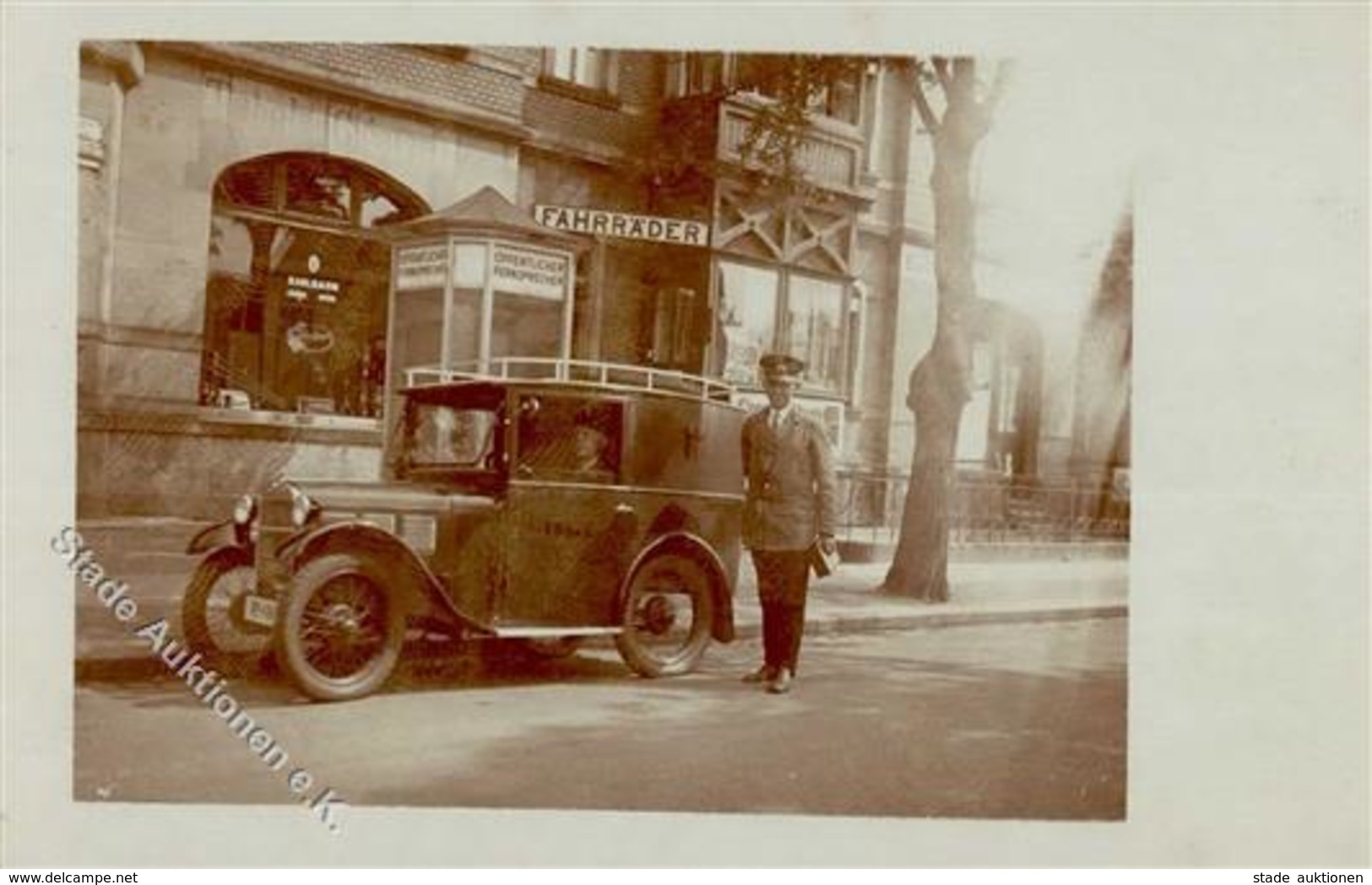 Oldtimer Postauto Telefonzelle  Foto AK I-II - Sonstige & Ohne Zuordnung