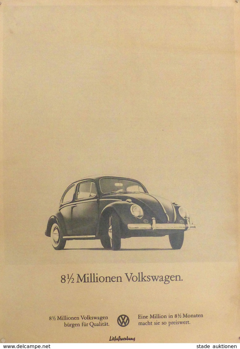 Auto VW Oldtimer Plakat 43,5 X 31 Cm I-II (leichte Stauchung) - Sonstige & Ohne Zuordnung