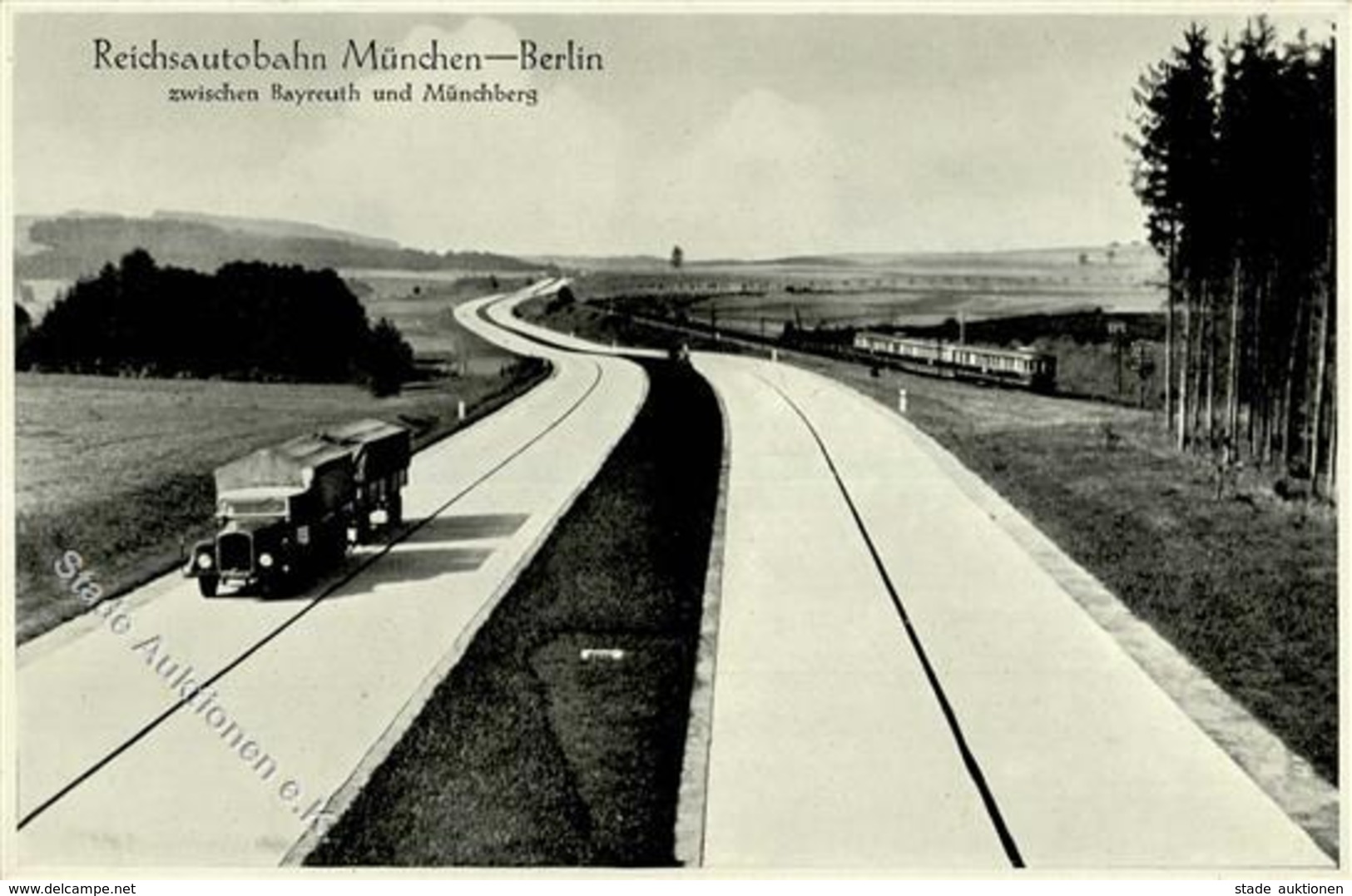 REICHSAUTOBAHN - Reichsautobahn MÜNCHEN-BERLIN Zwischen BAYREUTH Und MÜNCHBERG I - Autres & Non Classés