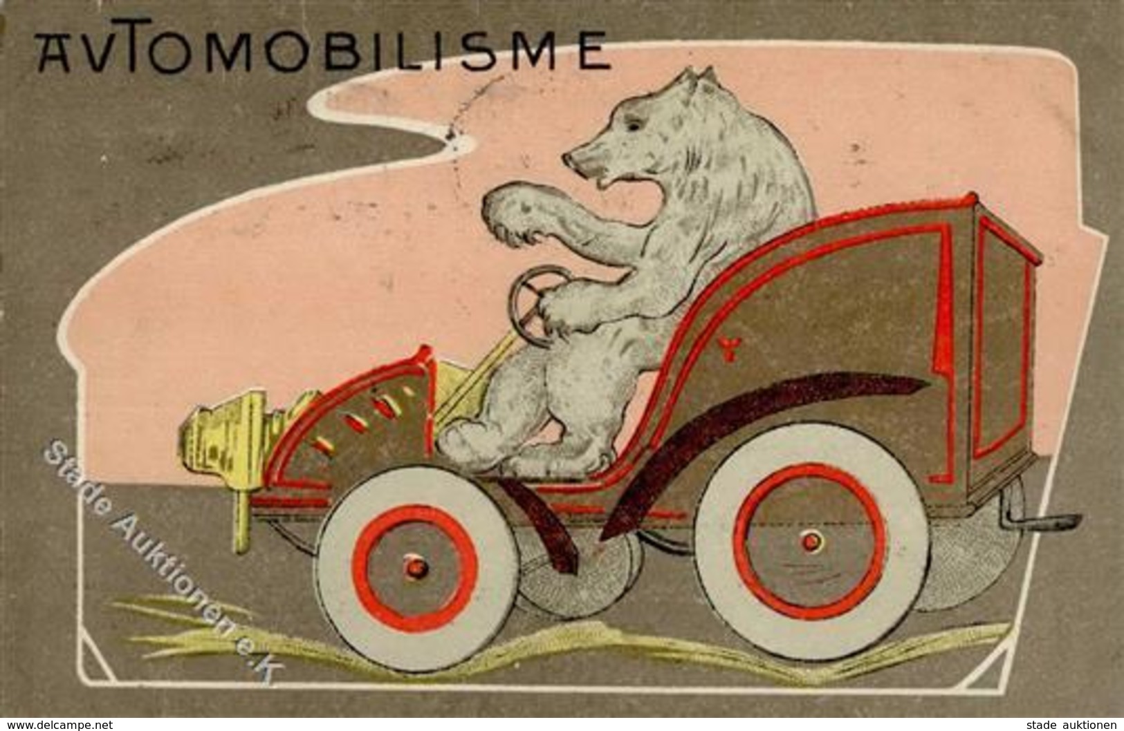 Auto Brüssel Belgien Bär Ausstellung  1913 I-II (fleckig) Expo - Sonstige & Ohne Zuordnung