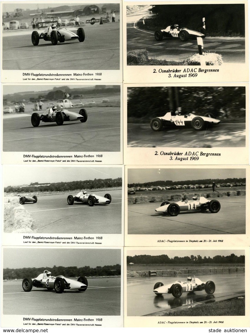 Auto Motorsport Autorennen Div. Strecken 1968/69 Lot Mit 24 Foto-Karten I-II - Sonstige & Ohne Zuordnung