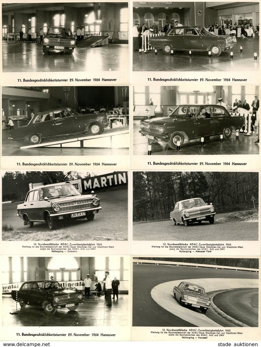 Auto Nordwestfälische ADAC Zuverlässigkeitsfahrt 1965 U. Bundesgeschicklichkeitstunier 1964 Lot Mit 16 Foto-Karten I-II - Other & Unclassified