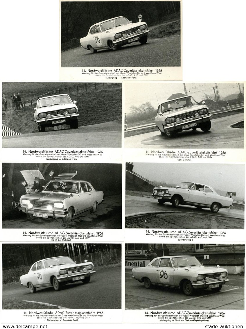 Auto Nordwestfälische ADAC Zuverlässigkeitsfahrt 1966Lot Mit 7 Foto-Karten I-II - Other & Unclassified