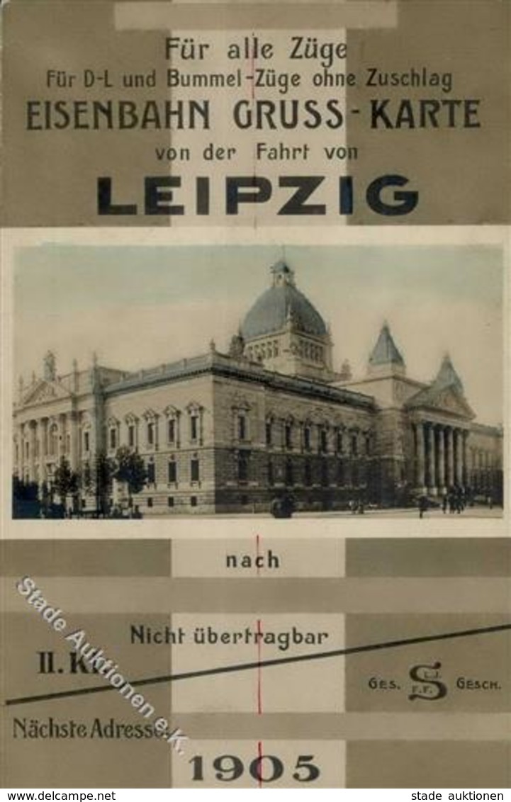 Eisenbahn Leipzig Eisenbahn Gruss  I-II Chemin De Fer Montagnes - Eisenbahnen