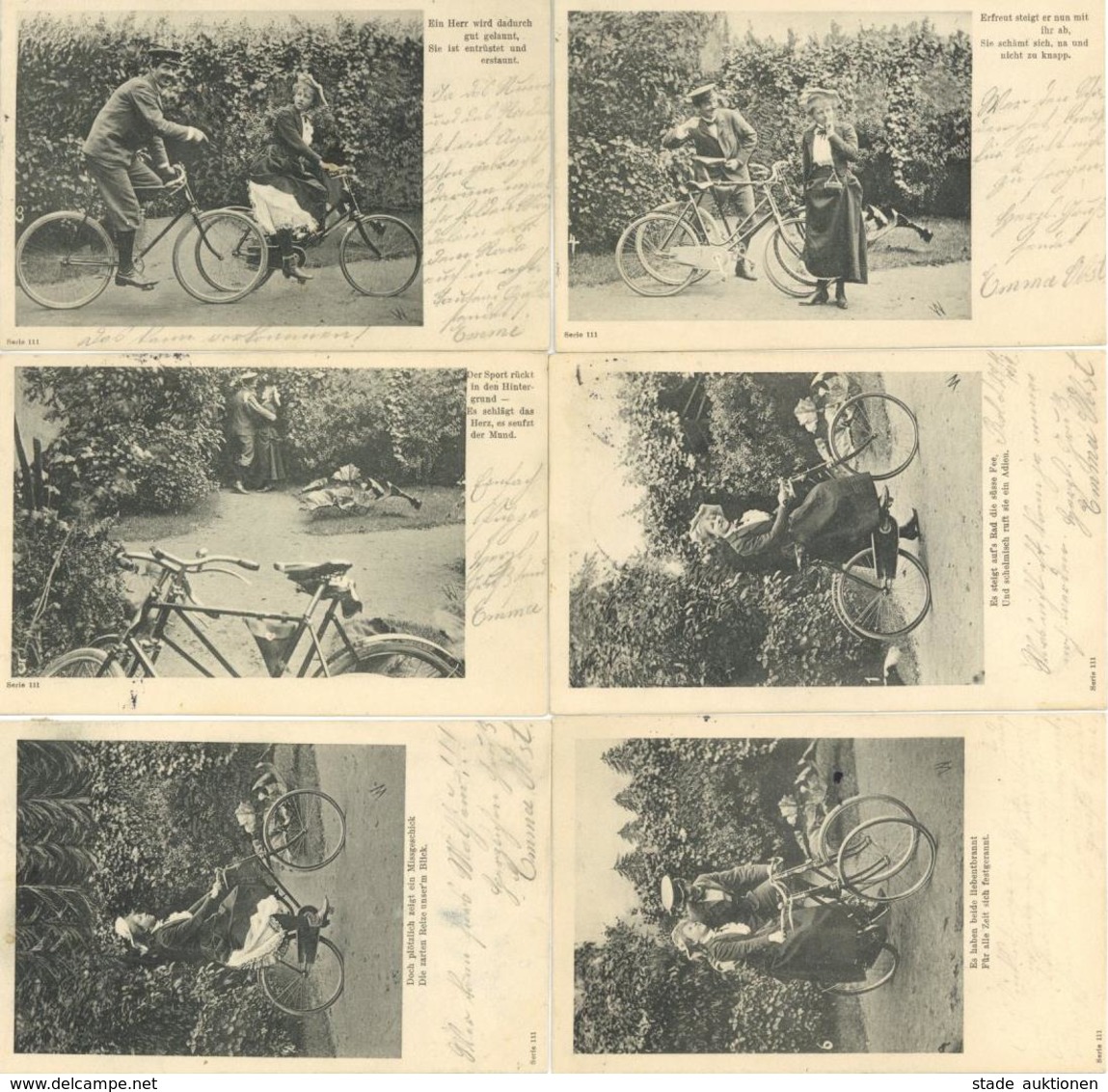 Fahrrad 6'er Serie Ansichtskarten I-II Cycles - Other & Unclassified