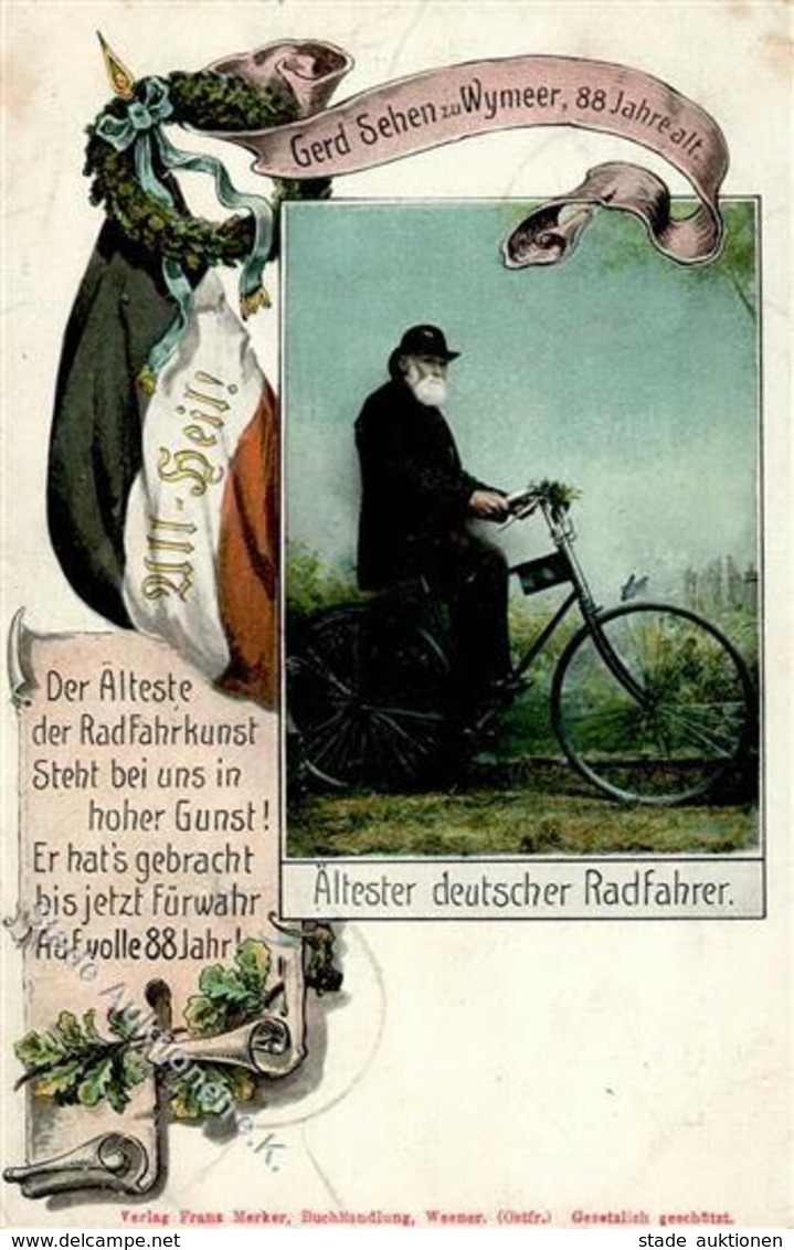 Fahrrad Ältester Deutscher Radfahrer 1905 I-II Cycles - Other & Unclassified