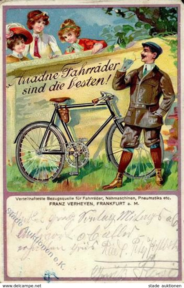 Fahrrad Frankfurt (6000) Ariadne Fahrräder 1913 II (Ecken Abgestoßen, Fleckig) Cycles - Altri & Non Classificati