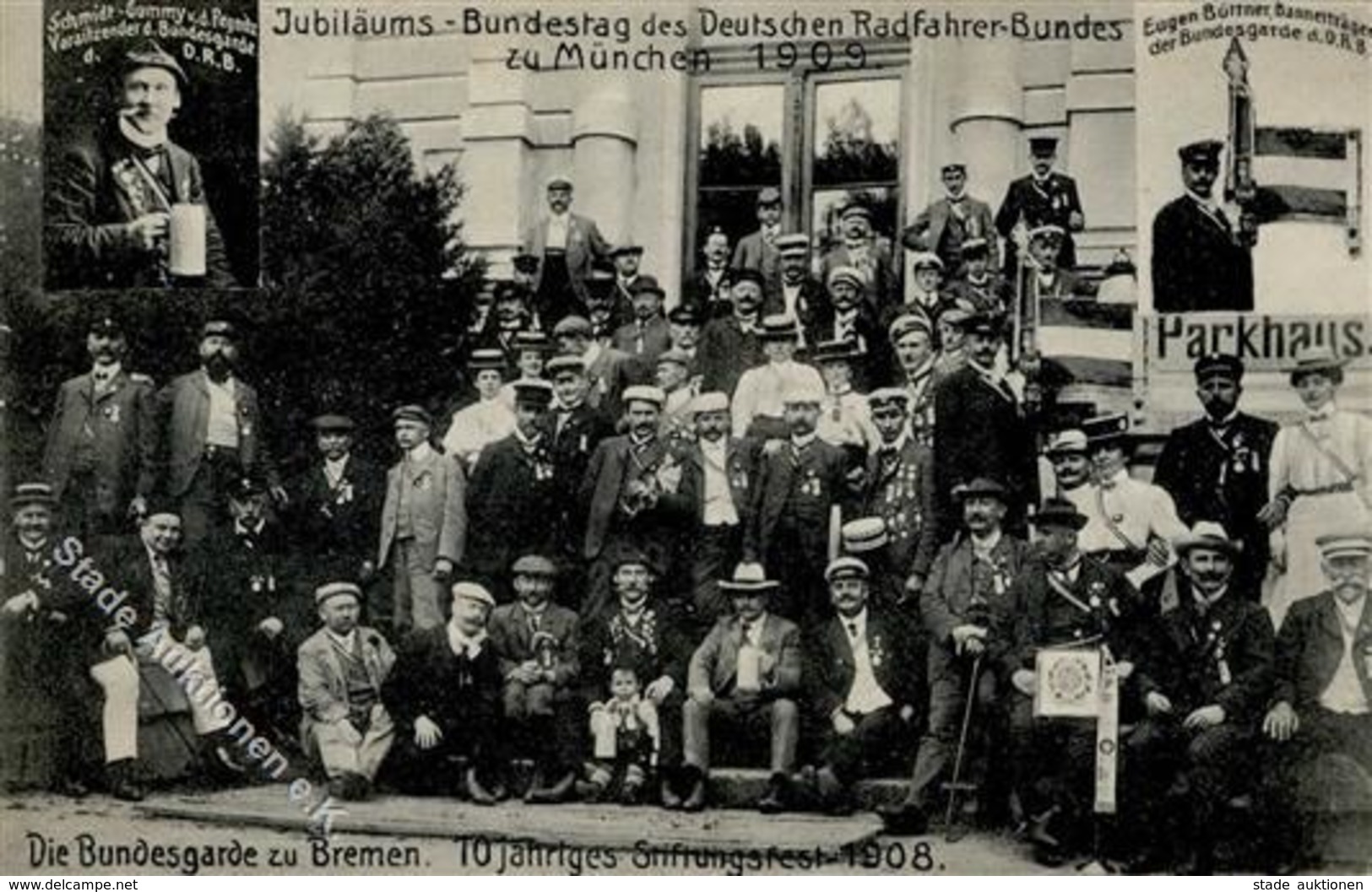 Fahrrad Jubiläums Bundestag Des Deutschen Radfahrer Bundes Foto AK 1909 I-II Cycles - Autres & Non Classés