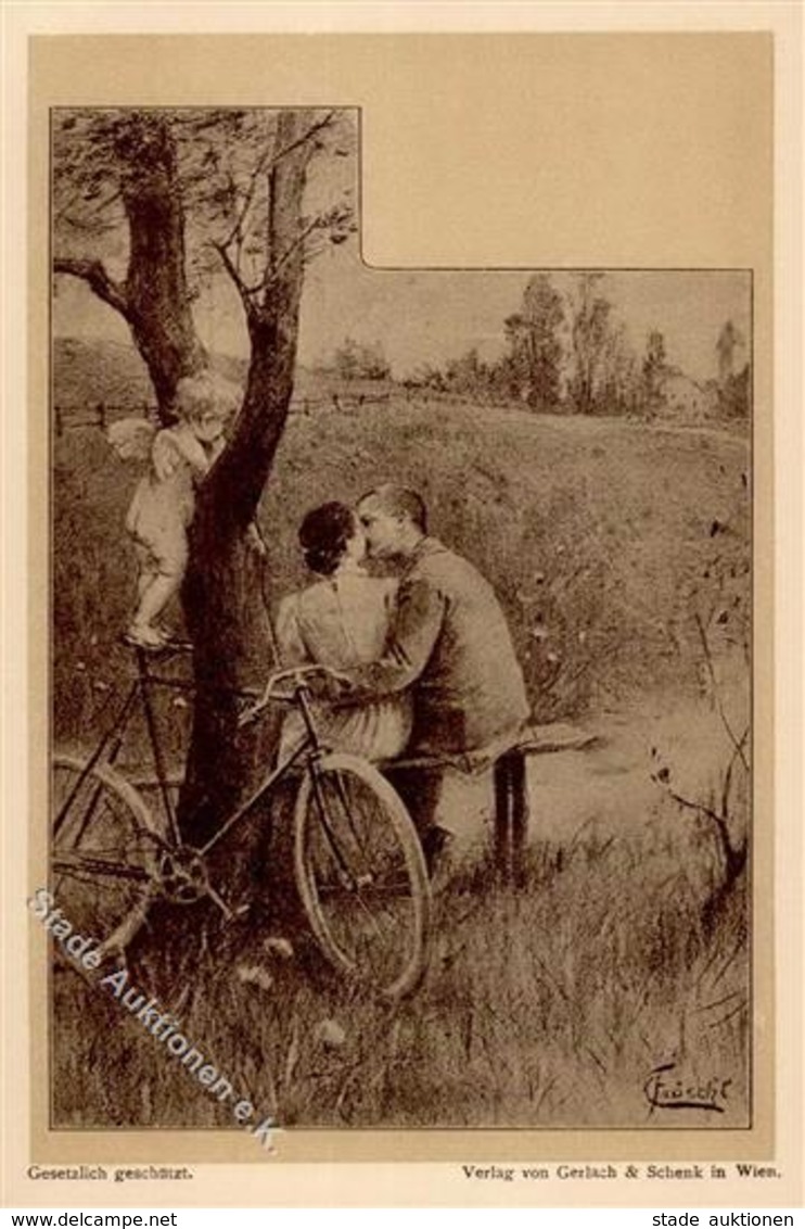Fahrrad Sign. Fröschl, C. Künstlerkarte I- Cycles - Sonstige & Ohne Zuordnung