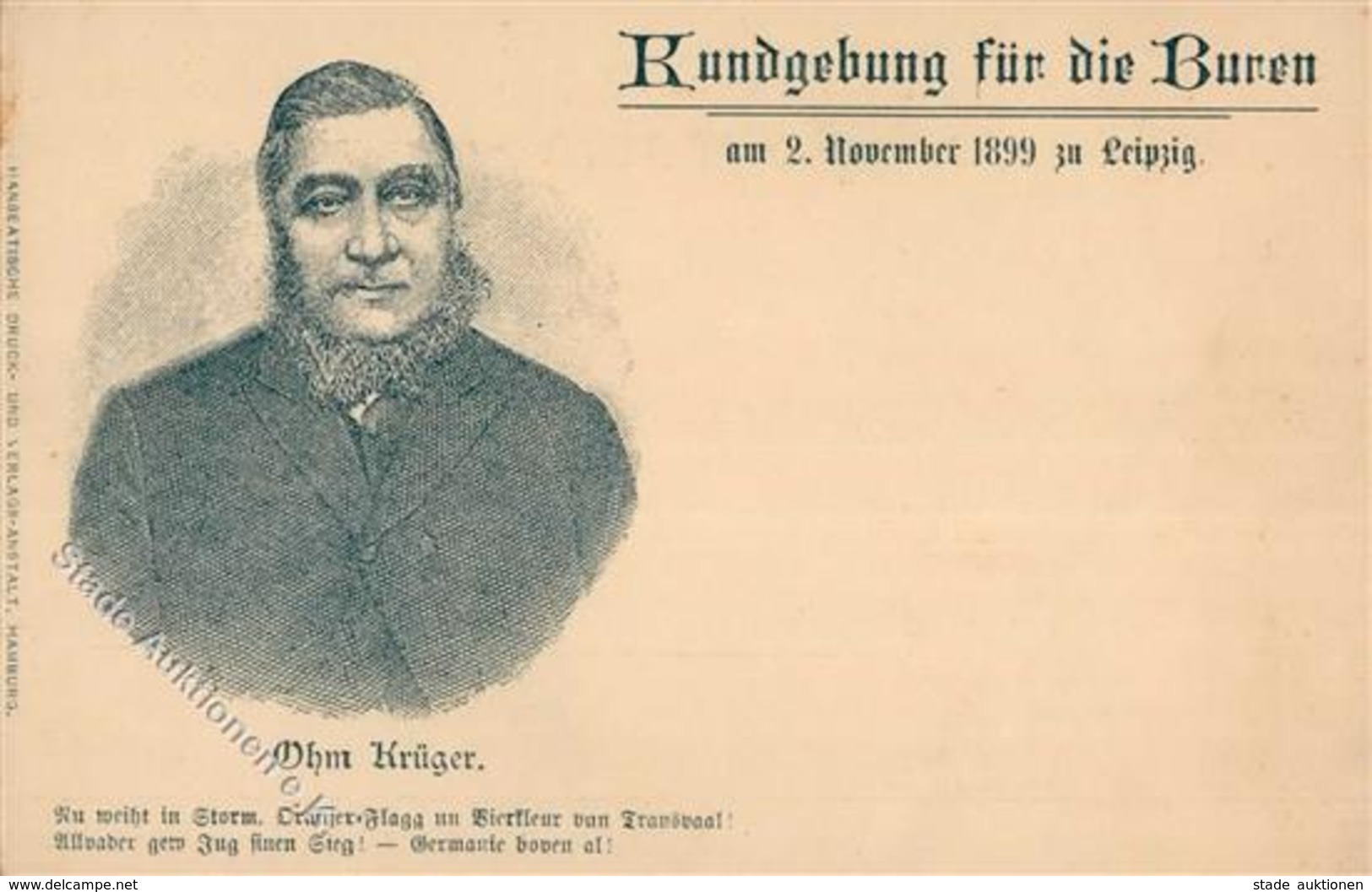 Buren Ohm Krüger 1899 I-II - Unclassified