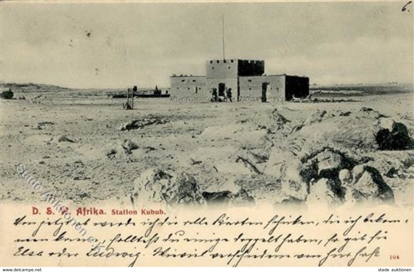 Kolonien Deutsch Südwestafrika Kubub Station 1906 I-II Colonies - Non Classés