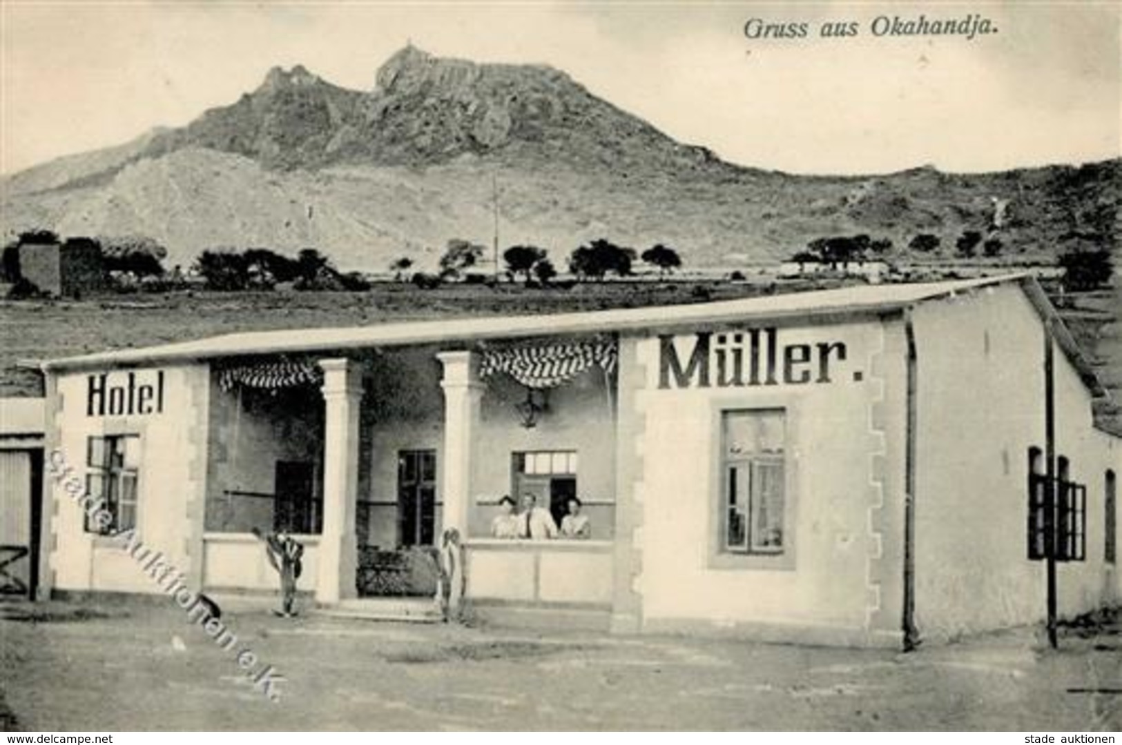 Kolonien Deutsch Südwestafrika Okahandja Hotel Müller 1907 I-II (Marke Entfernt) Colonies - Ohne Zuordnung