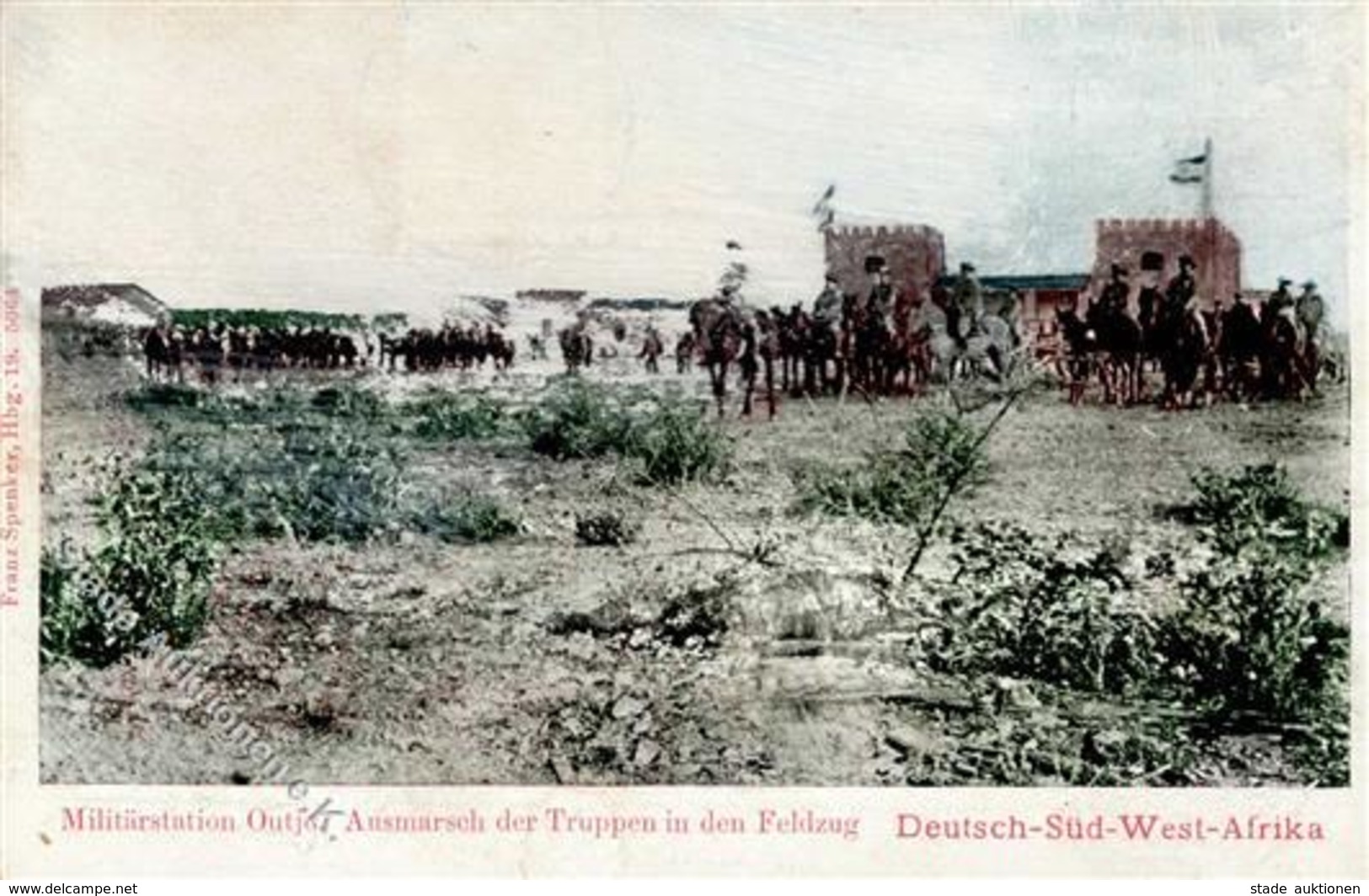 Kolonien Deutsch Südwestafrika Outjo Militärstation 1912 I-II Colonies - Ohne Zuordnung