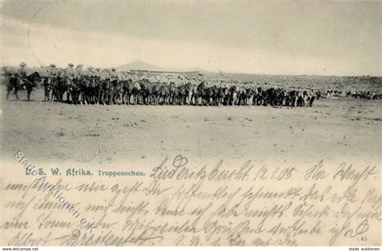 Kolonien Deutsch Südwestafrika Truppenschau 1905 I-II Colonies - Ohne Zuordnung