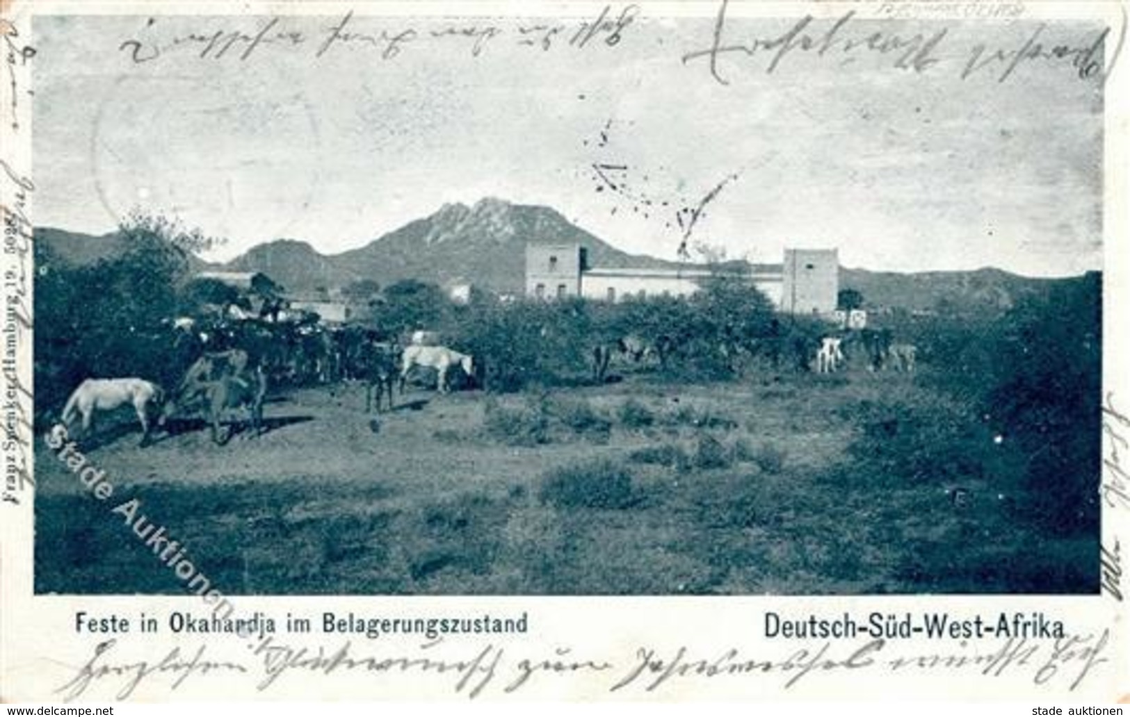 Kolonien Deutsch-Südwestafrika Feste In Okahandja Stpl. Okahandja 1.12.05 U. Kaiserl. Schutztruppe Für Südestafrika Etap - Unclassified