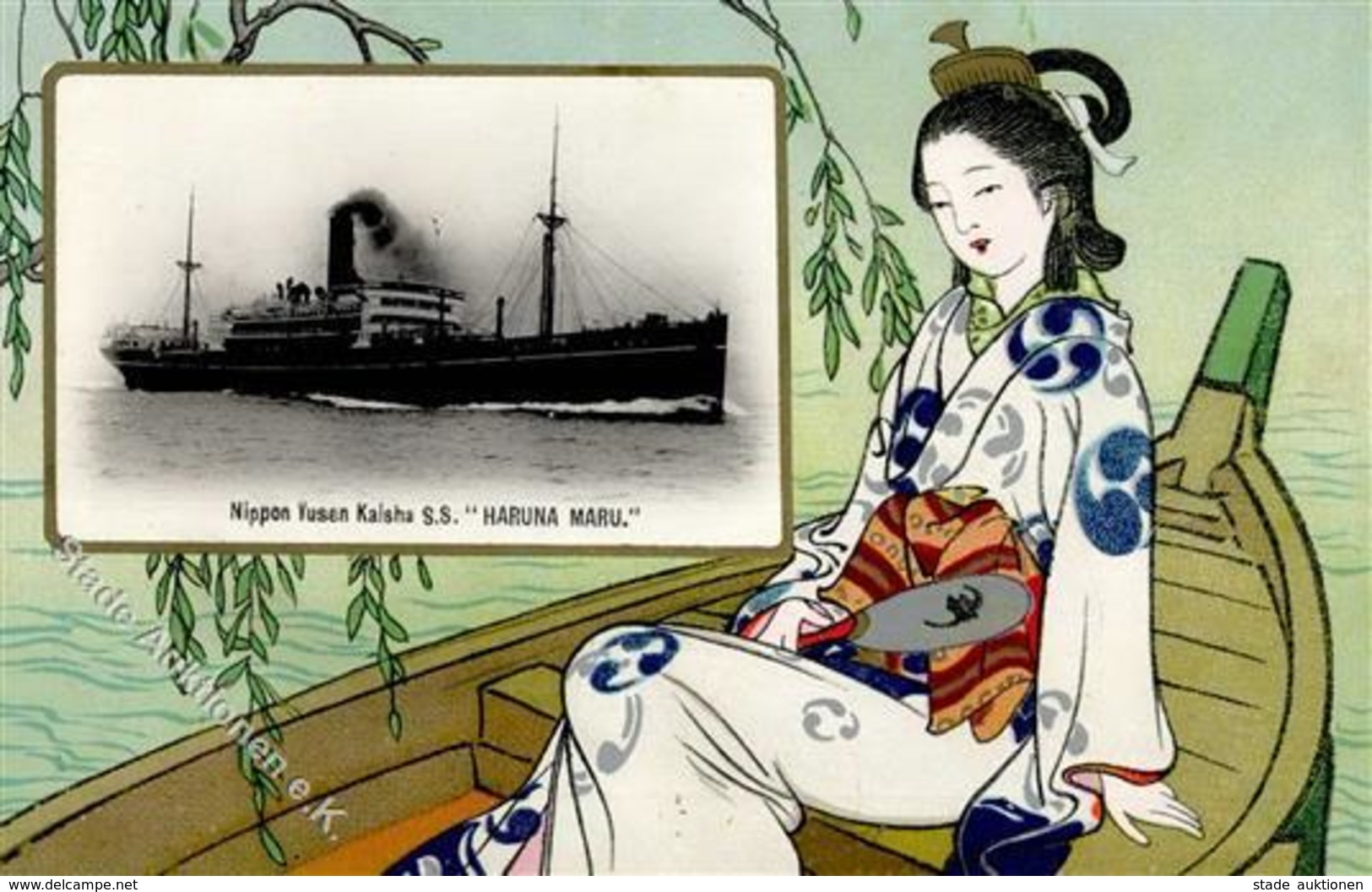 Kolonien Kiautschou Schiff SS Haruna Maru I-II Colonies Bateaux Bateaux - Asien