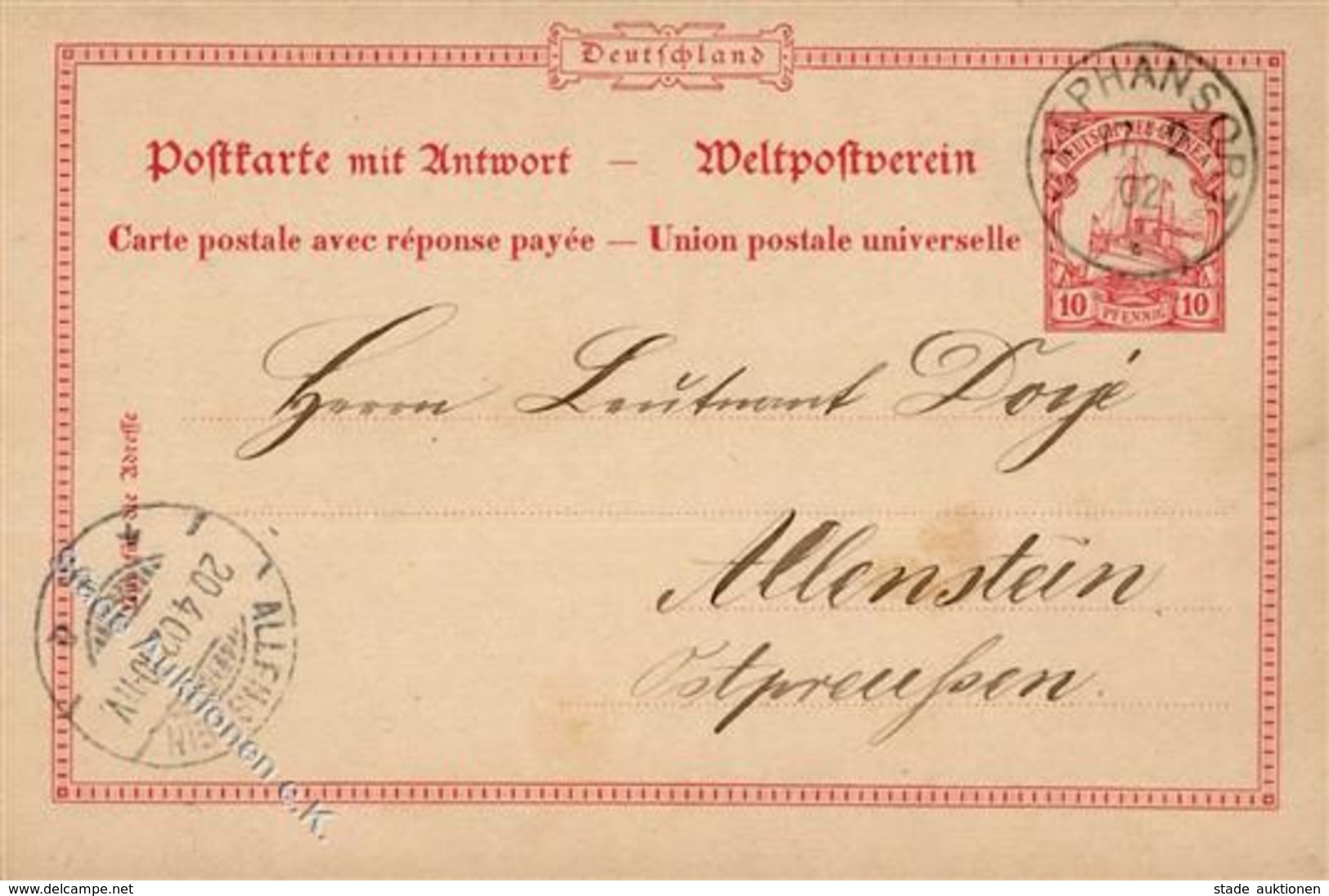 Kolonien Deutsch Neuguinea Stpl. Tephansort 17.2.02 I-II Colonies - Asien