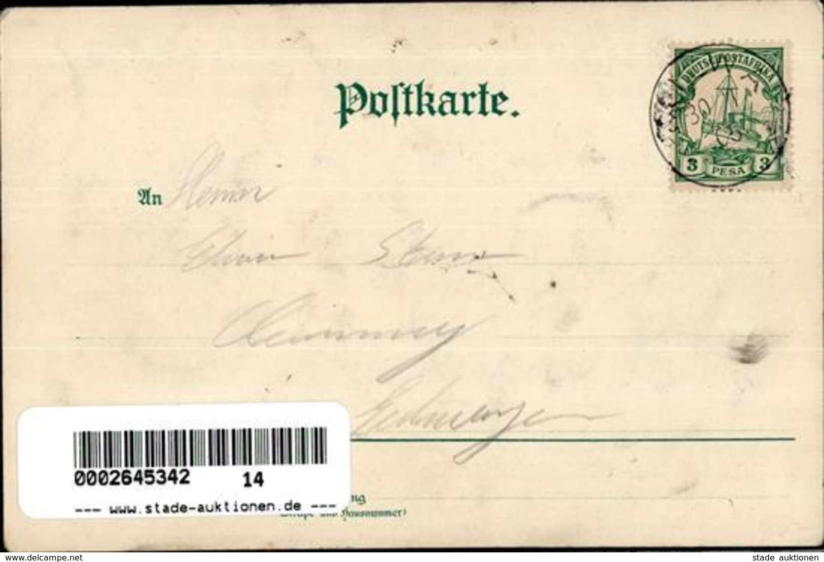 Kolonien Deutsch Ostafrika Dar-es-Salam Artillerie Depot 1905 I-II Colonies - Africa