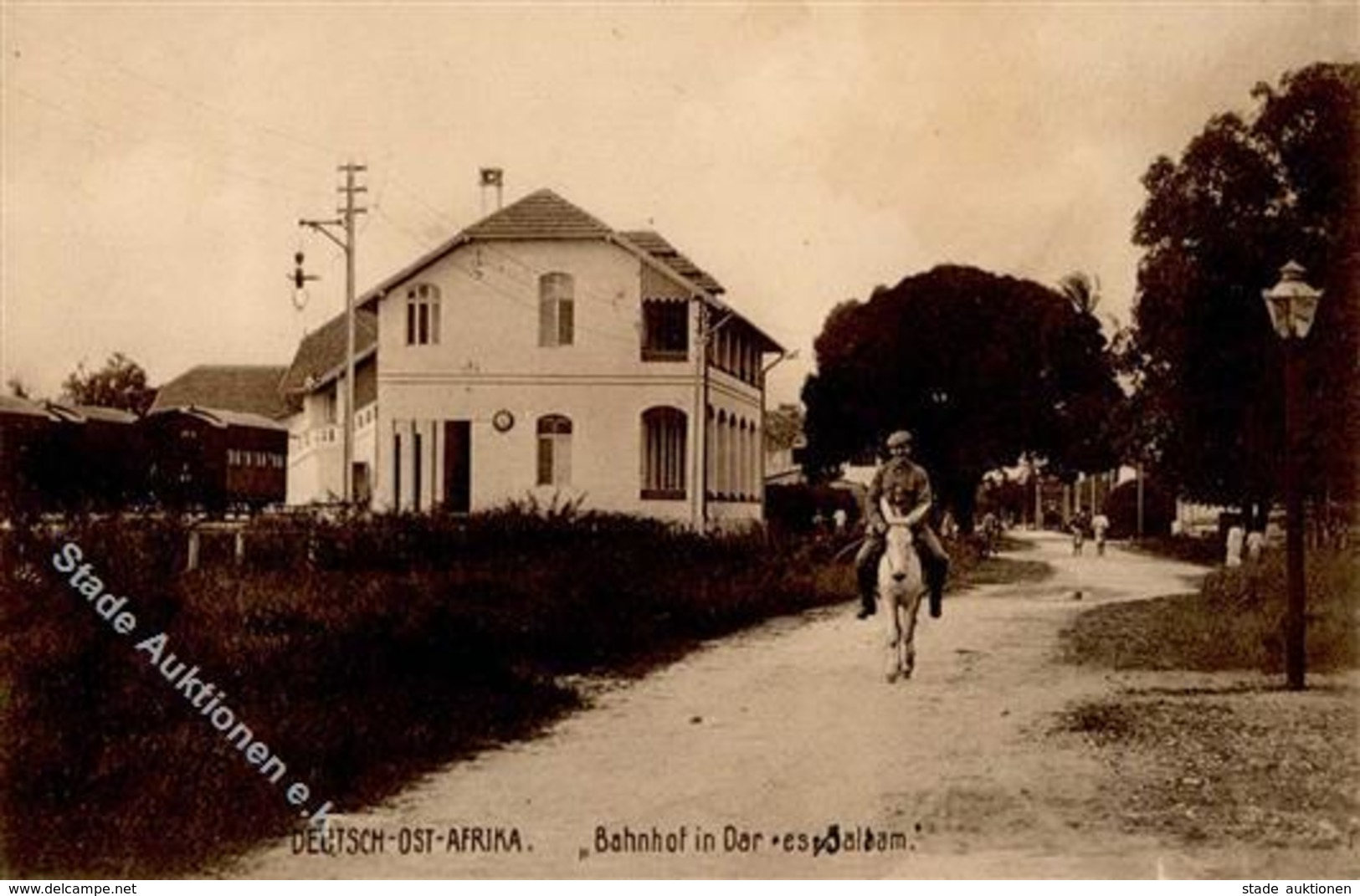 Kolonien Deutsch Ostafrika Dar-es-Salam Bahnhof 1909 I-II (Marke Entfernt) Colonies - Africa