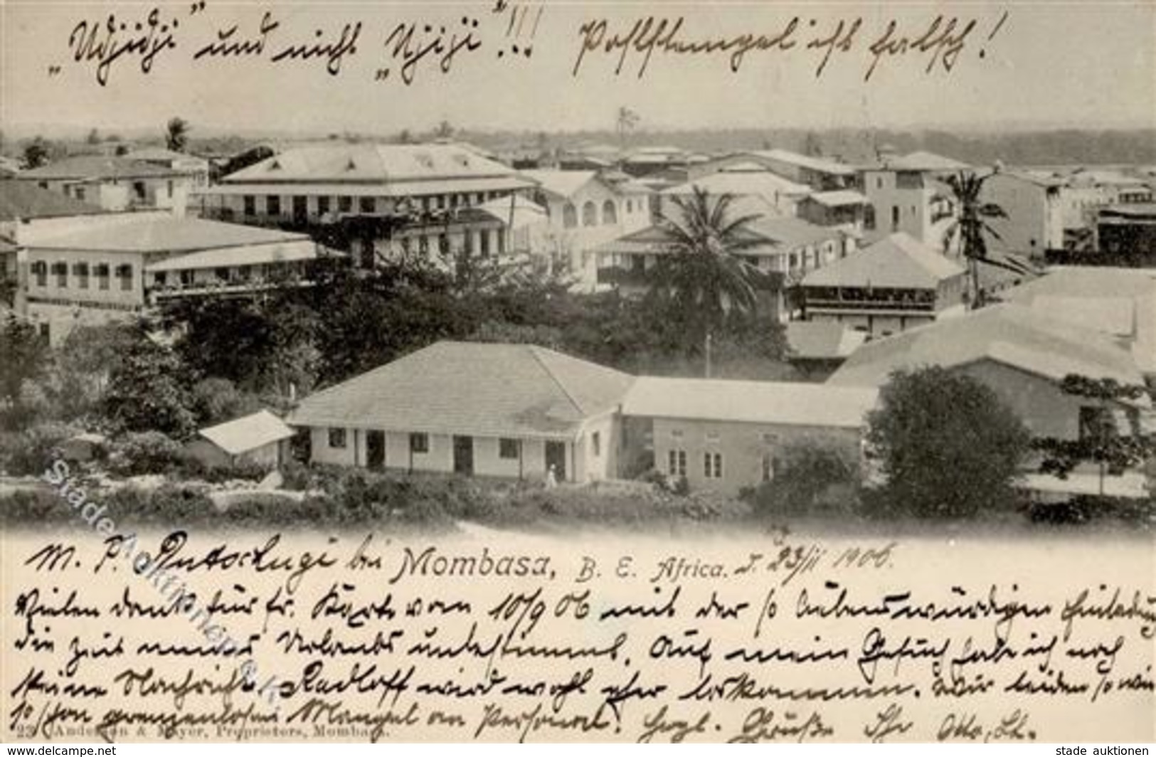 Kolonien Deutsch Ostafrika Mombasa 1906 I-II Colonies - Afrika