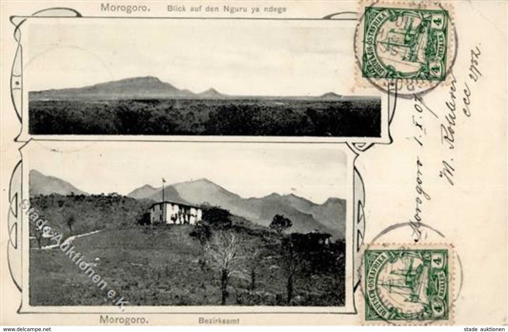 Kolonien Deutsch Ostafrika Morogoro 1907 I-II (Eckbug) Colonies - Afrique