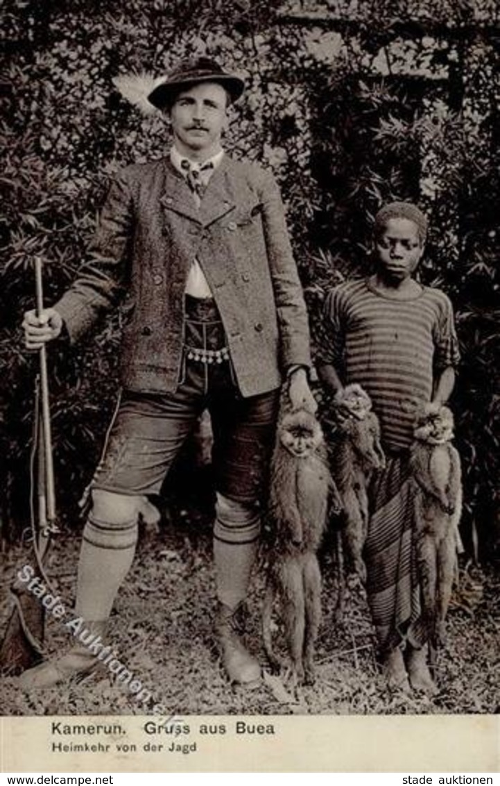 Kamerun Buea Heimkehr Von Der Jagd 1908 I-II Chasse - Camerún