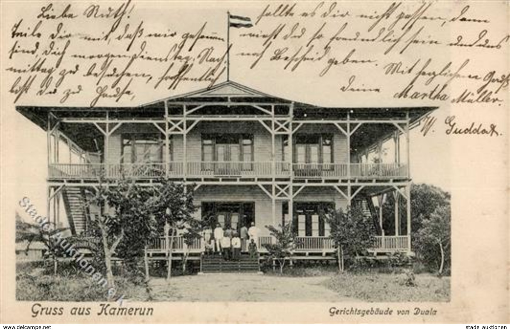 Kamerun Gerichtsgebäude Duala 1906 I-II - Kamerun