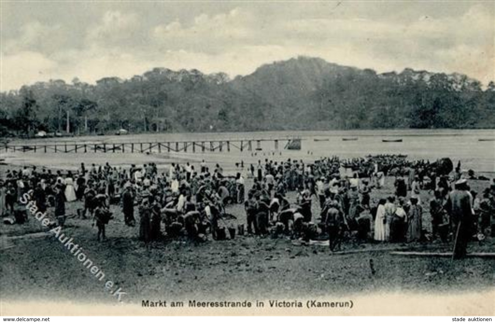 Kamerun Viktoria Markt Am Meeresstrand  1915 I-II - Cameroon