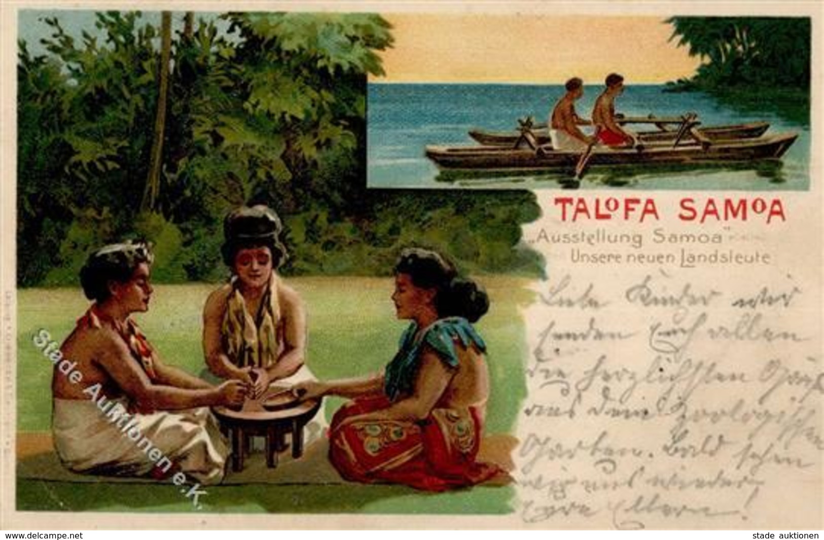 Kolonien Deutsche Samoa Inseln Talofa Lithographie 1900 I-II (Eckbug) Colonies - Afrika