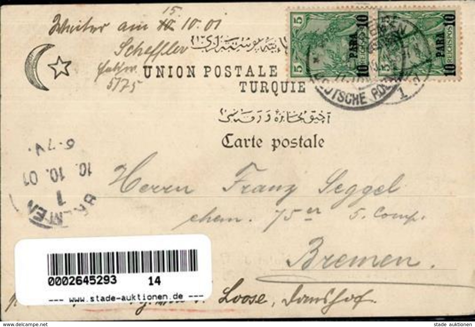 Kolonien Deutsche Post Türkei Konstantinopel 1901 I-II Colonies - Sonstige & Ohne Zuordnung