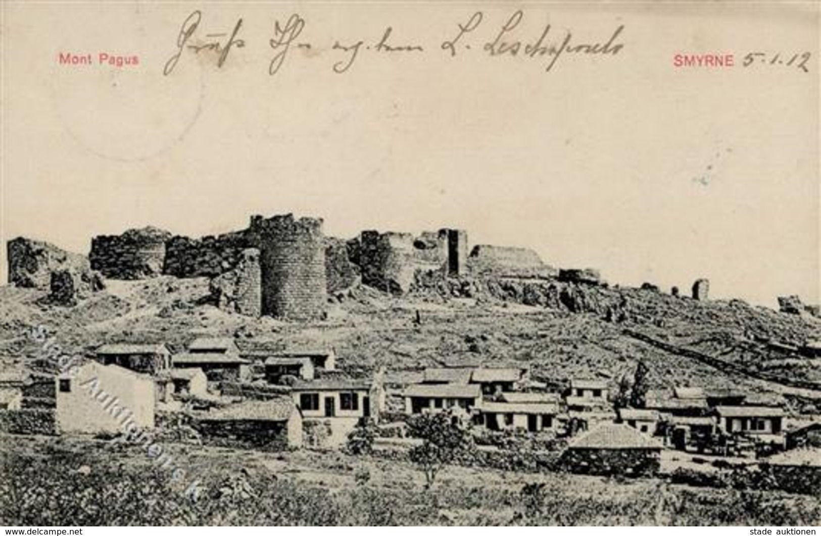 Kolonien Deutsche Post Türkei Smyrne Mont Pagus 1912 I-II Colonies - Sonstige & Ohne Zuordnung