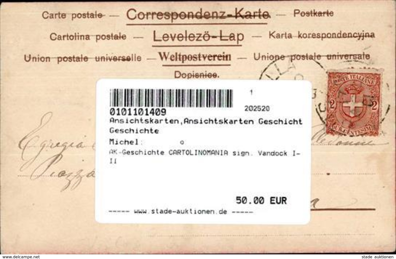 AK-Geschichte CARTOLINOMANIA Sign. Vandock I-II - Sonstige & Ohne Zuordnung