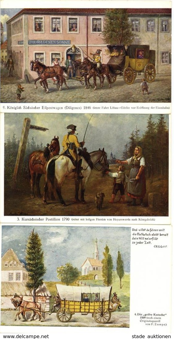 Postgeschichte Sächsische Post 1770 Bis 1865 12'er Serie Im Orig. Umschlag I-II - Post & Briefboten