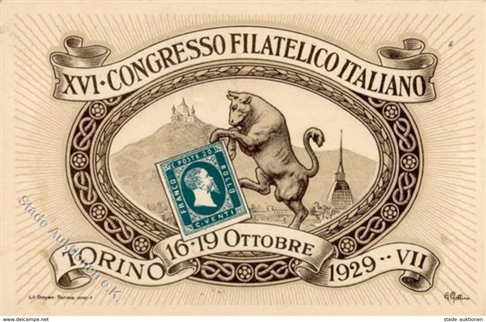 Philatelistentag Torino (10100) Italien XVI. Congresso Filatelico Italiano I-II - Poste & Facteurs