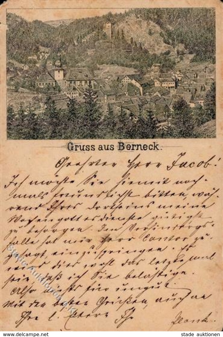 Vorläufer Bad Berneck (8582) 1892 II (Ecken Abgestoßen, Stauchung, Fleckig) - Sonstige & Ohne Zuordnung
