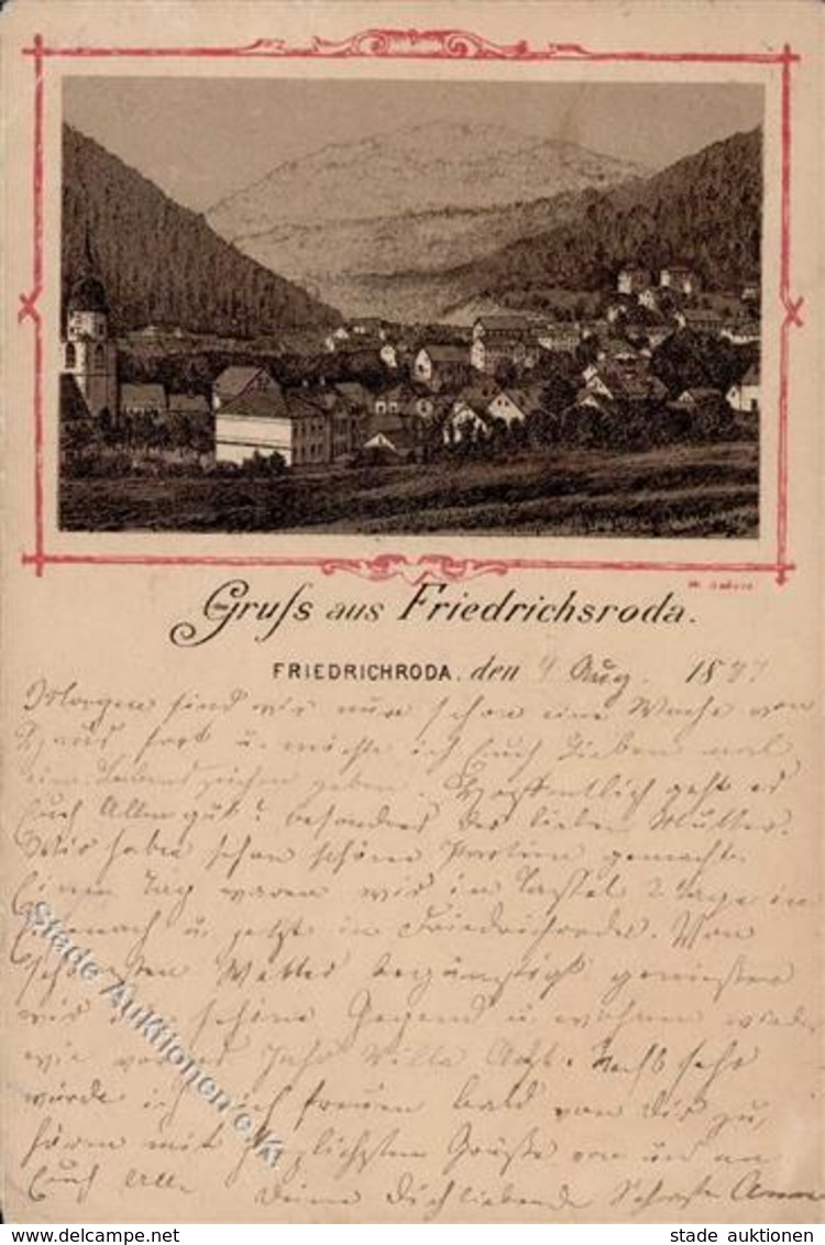 Vorläufer Friedrichroda (O5804) 1887 I-II (Eckbug) - Sonstige & Ohne Zuordnung